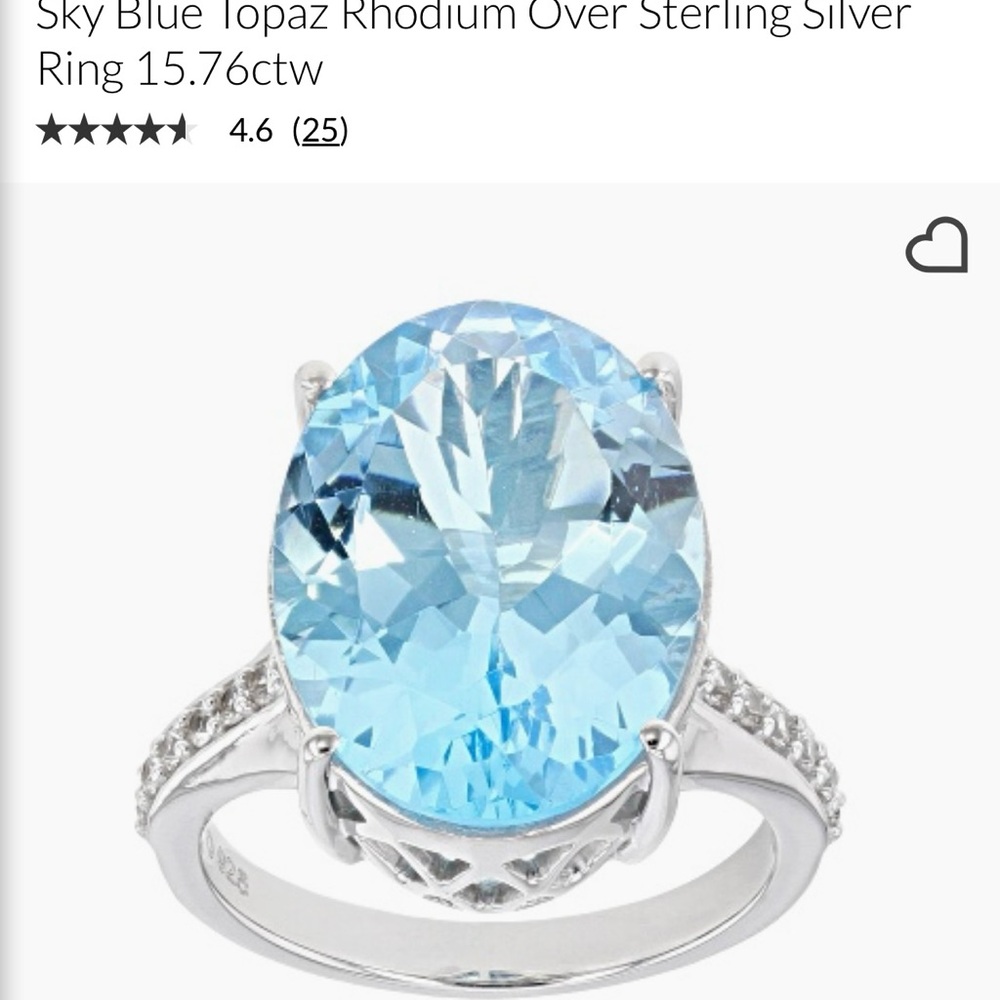 BlueTopaz/Silver Ring